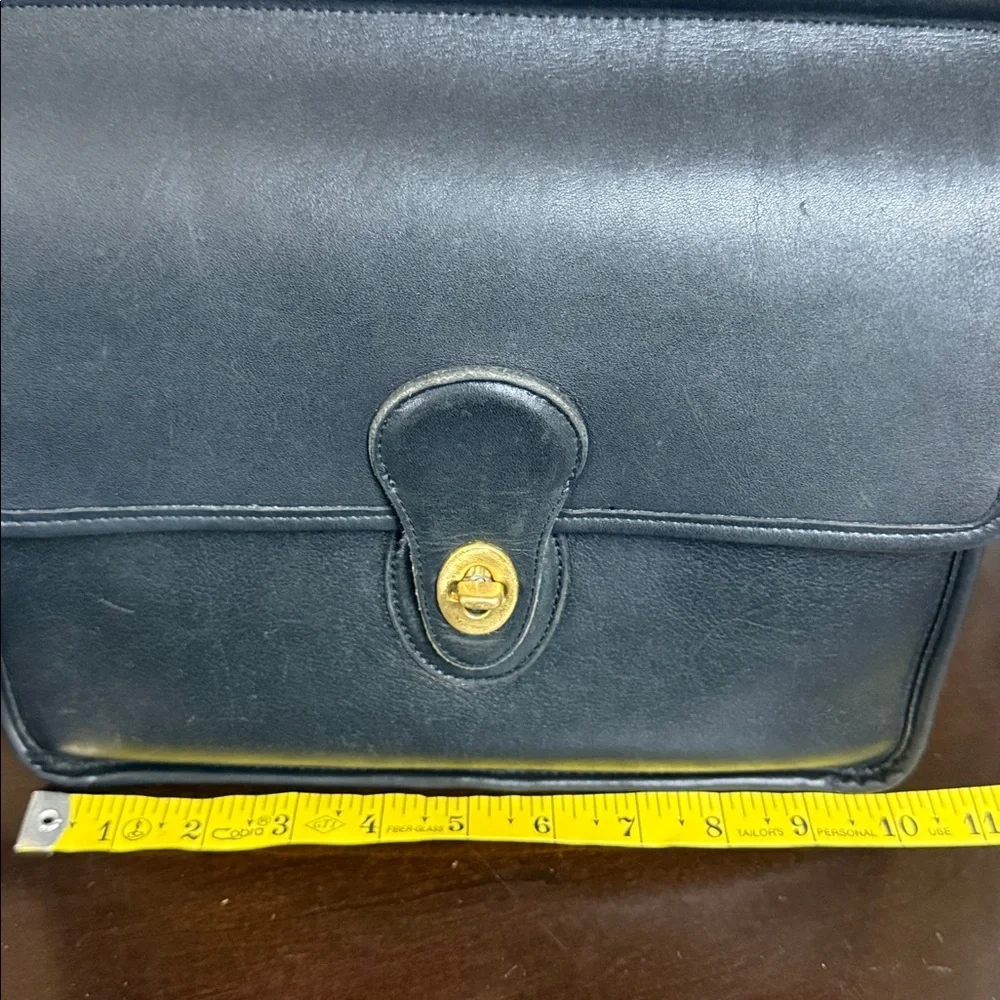 Vintage 90s COACH Willis Black Leather Crossbody Shoulder Bag Purse USA 1602-339 - Picture 16 of 16
